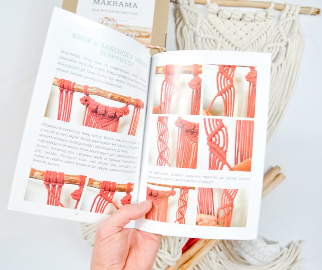 Zestaw do makramy DIY. Instrukcja zaplatania makramy