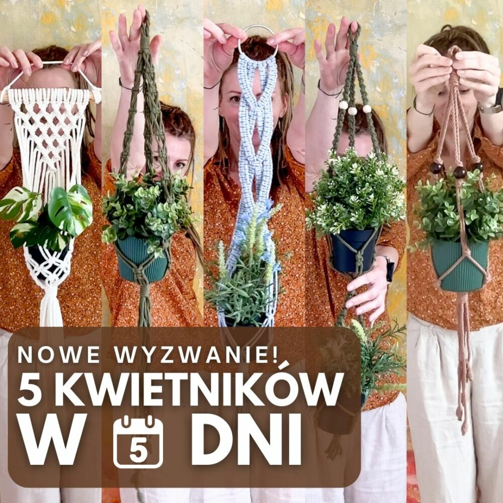 5 Kwietników - wyzwanie makramowe